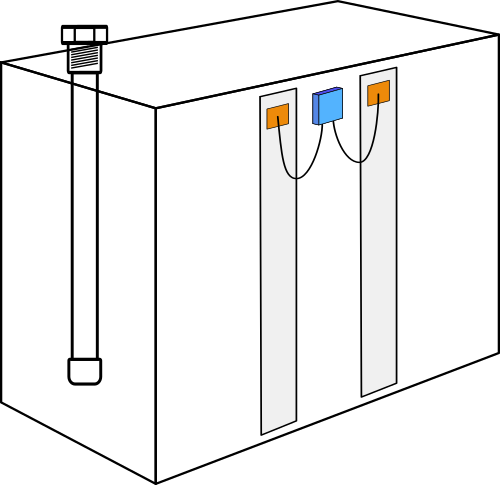 Illustration of SCAD external and internal tank sensors